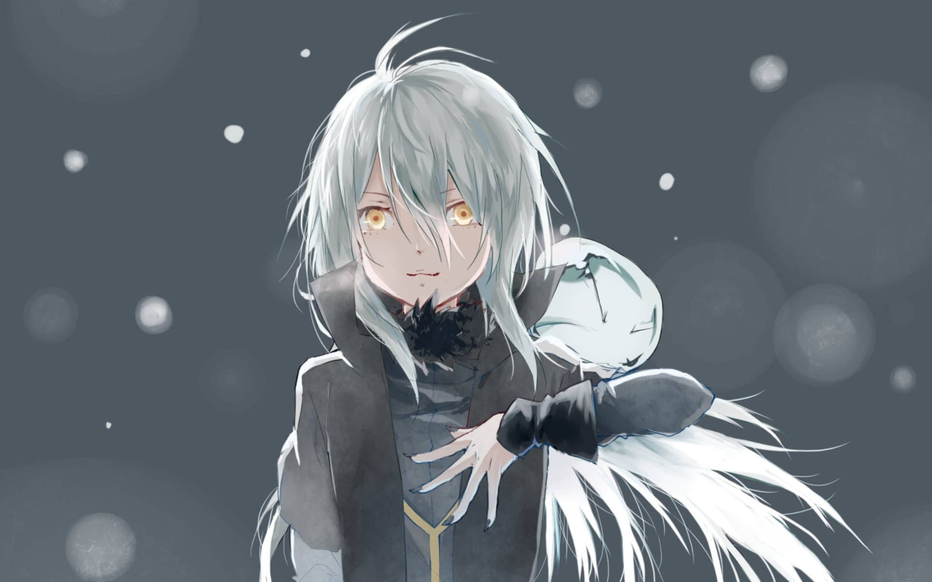 Download Rimuru Tempest Gray Background