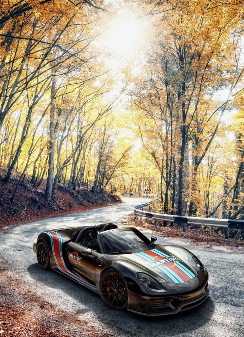 Download Sleek Porsche 918 Spyder Showcasing Its Dynamic Design Wallpaper