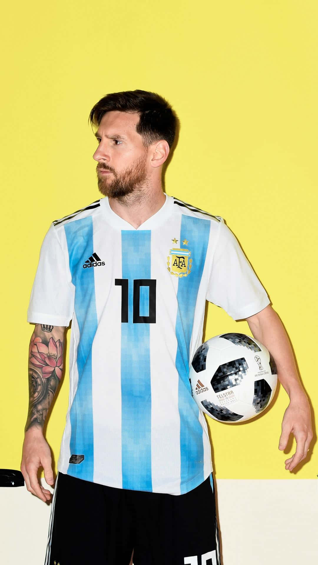 Download Lionel Messi iPhone Yellow Wallpaper