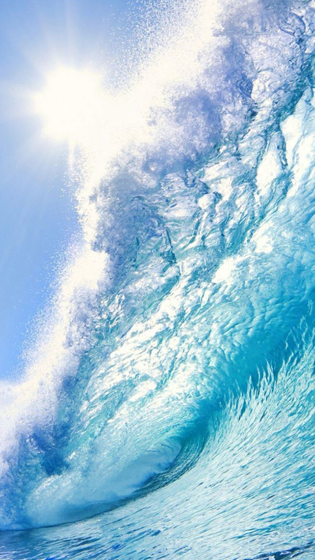 Nature Huge Ocean Surging Wave Under Sunshine IPhone 6 Wallpaper Download. IPhone Wallpaper, IPad Wallpaper One St. Waves Wallpaper, Surfing Waves, Ocean Waves