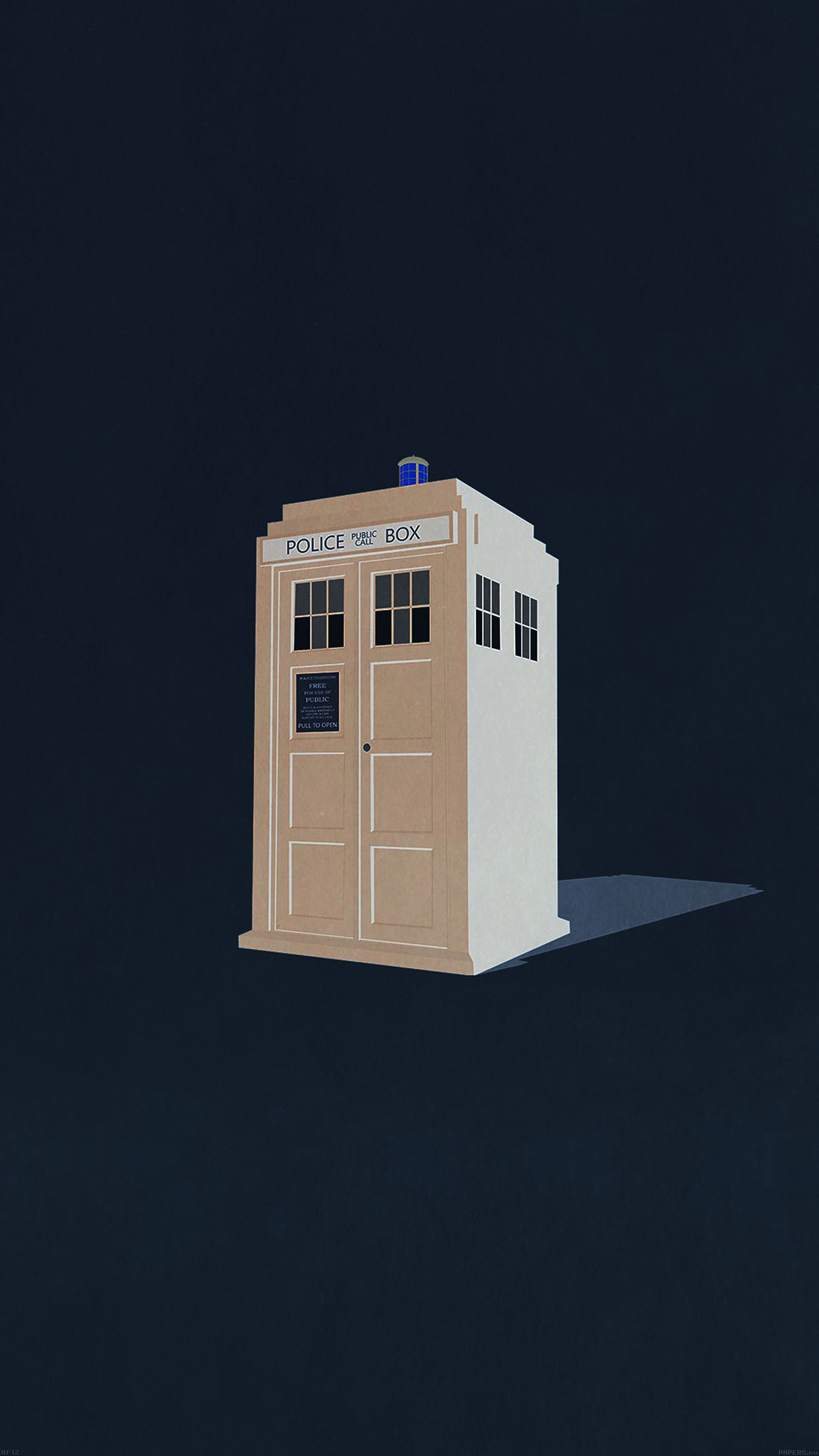 iPhone X wallpaper. police box public blue art illust