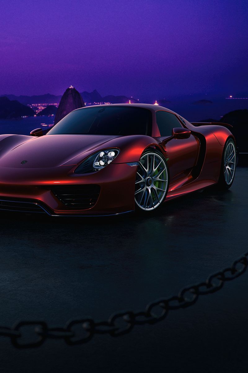 Download Wallpaper 800x1200 Porsche, 918, Side View, Night Iphone 4s 4 For Parallax HD Background