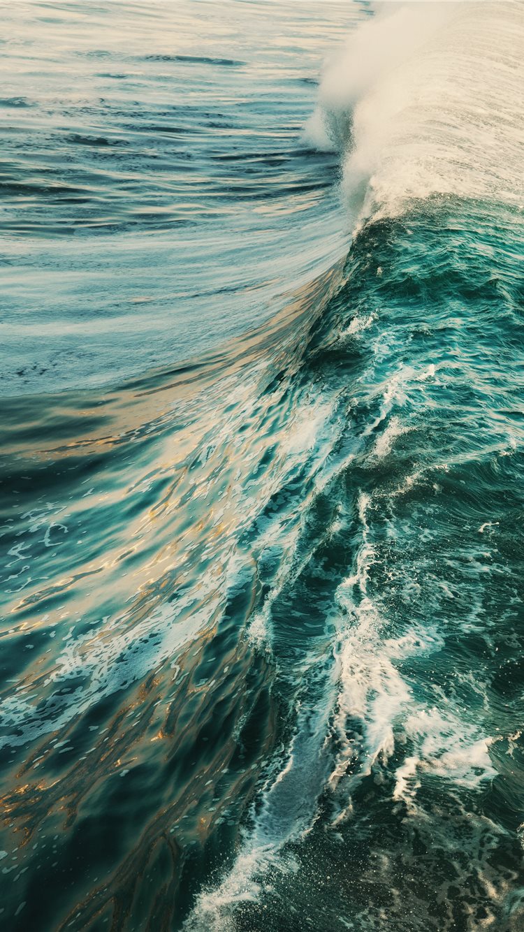 blue ocean waves during daytime iPhone 8 Wallpaper Free Download