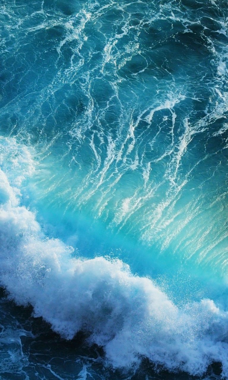 Blue Ocean Waves wallpaper. Ocean wallpaper, Waves wallpaper, iPhone 6 wallpaper background