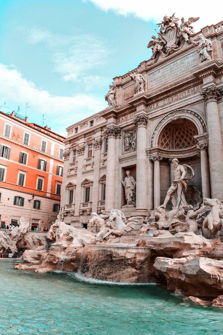 Trevi Fountain, Rome, Italy Wallpaper. Trevi fountain, Rome, Trevi