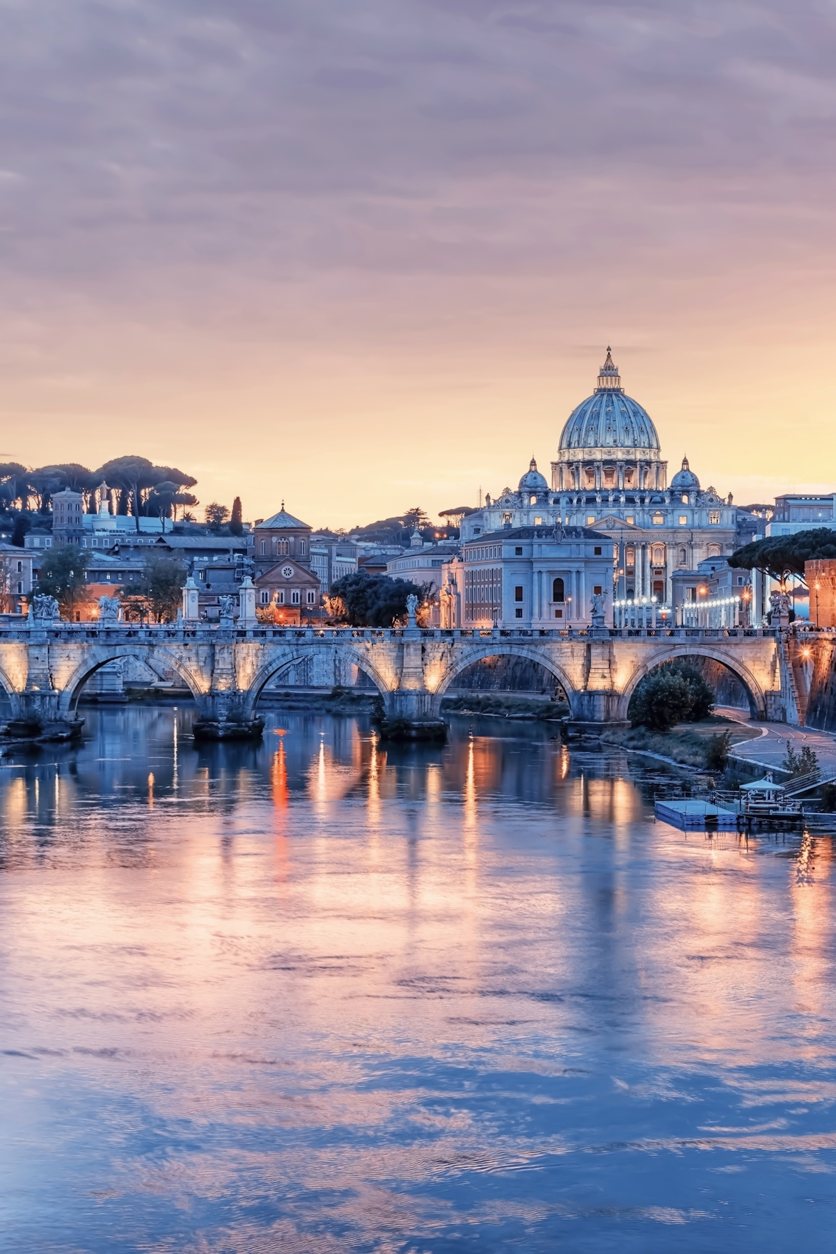 Sunset in Rome Wallpaper Scenic View