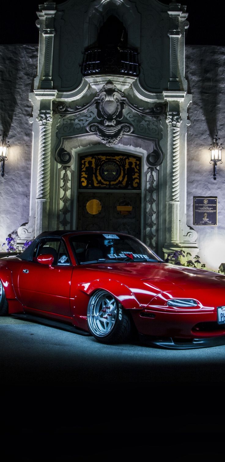 Red, Sports Car, Mazda MX 5, Classic, 1440x2960 Wallpaper. Mazda Mx5, Red Sports Car, Mazda Mx