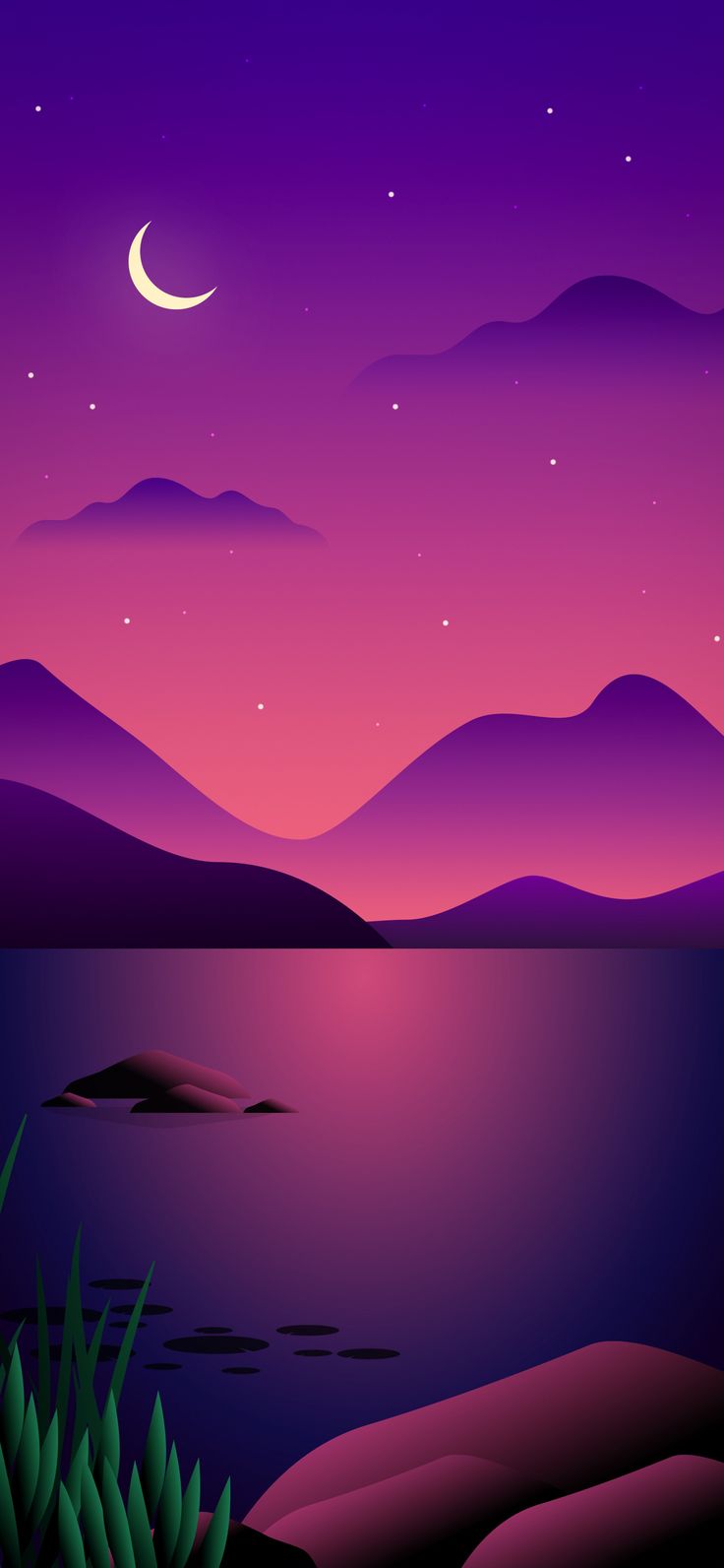 A Simple Night. Vector. Glitter phone wallpaper, iPhone wallpaper landscape, Phone wallpaper design