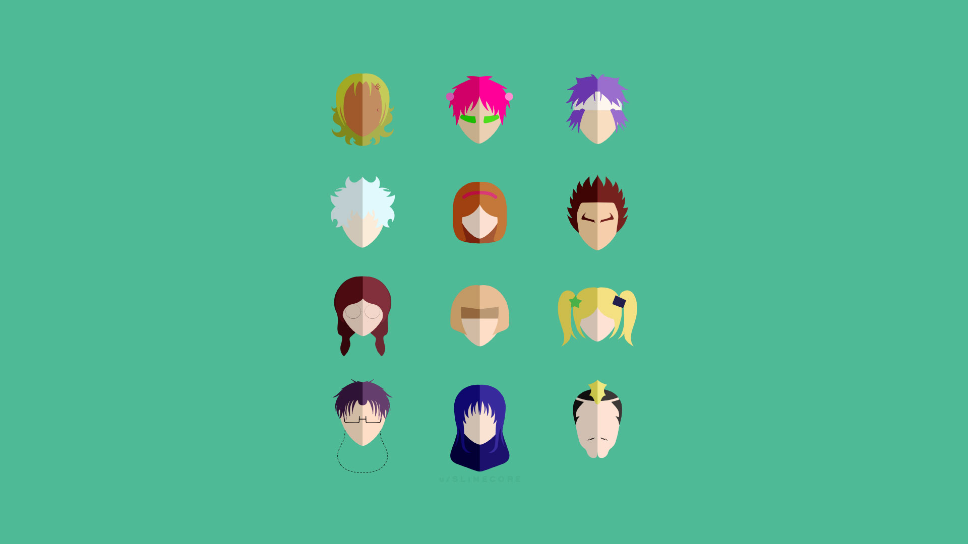 I made more Saiki K themed wallpaper, this time as vector art:) I'm curious to know which texture people prefer out of the three phone background options I made? Either way, enjoy