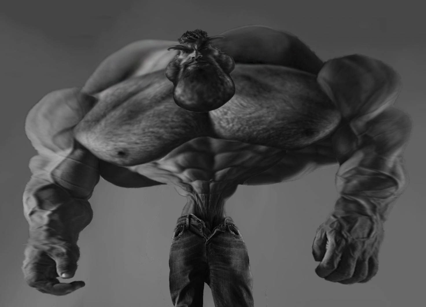 Download Muscular Giga Chad Wallpaper