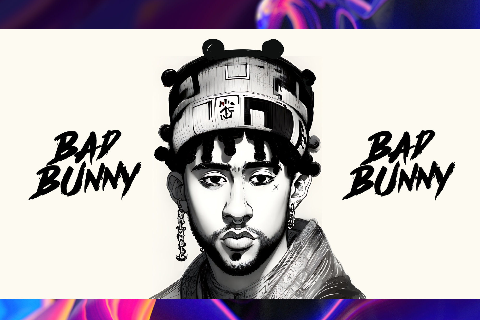 Bad Bunny Wallpaper 008 Digital Download