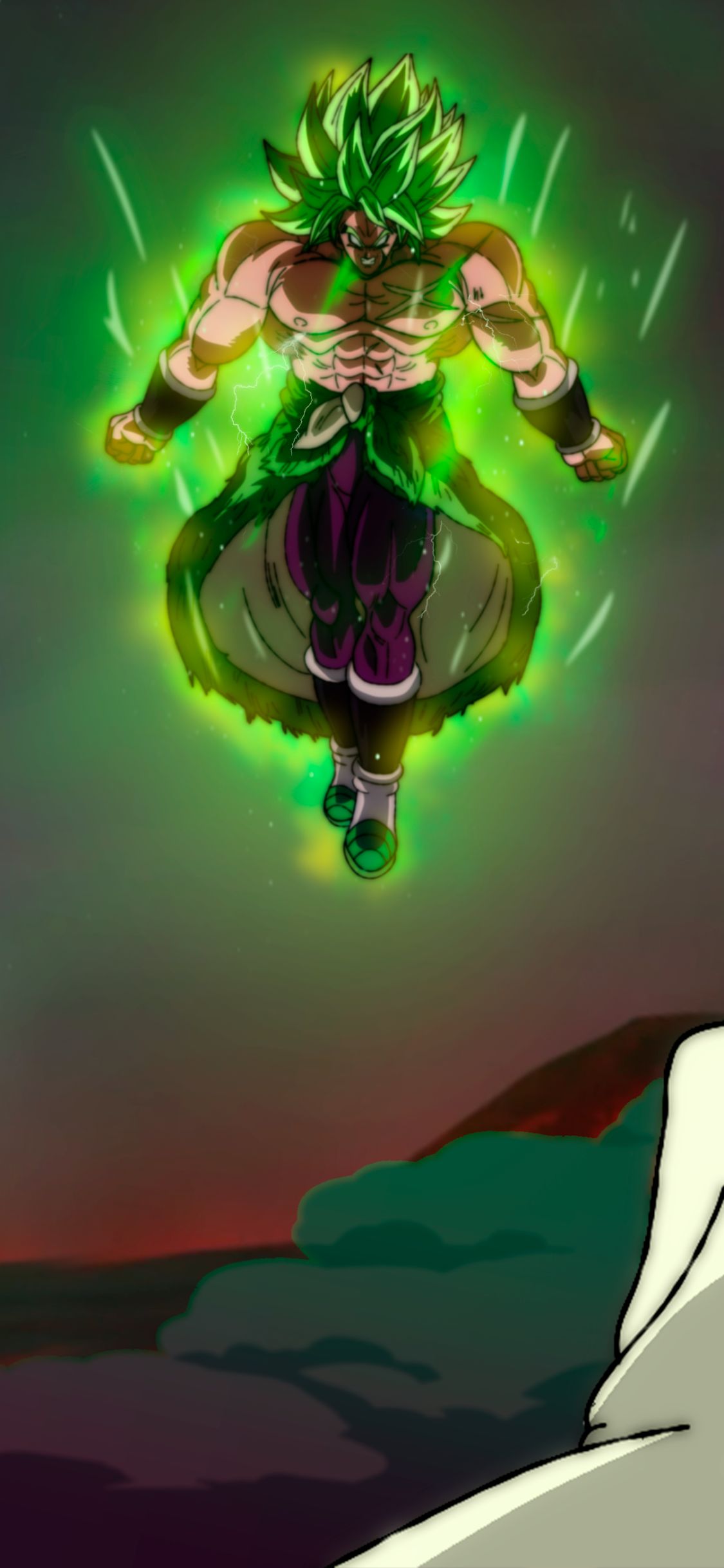 Mobile wallpaper: Anime, Broly (Dragon Ball), Dragon Ball Super: Broly, Super Saiyan Green, 1361927 download the picture for free