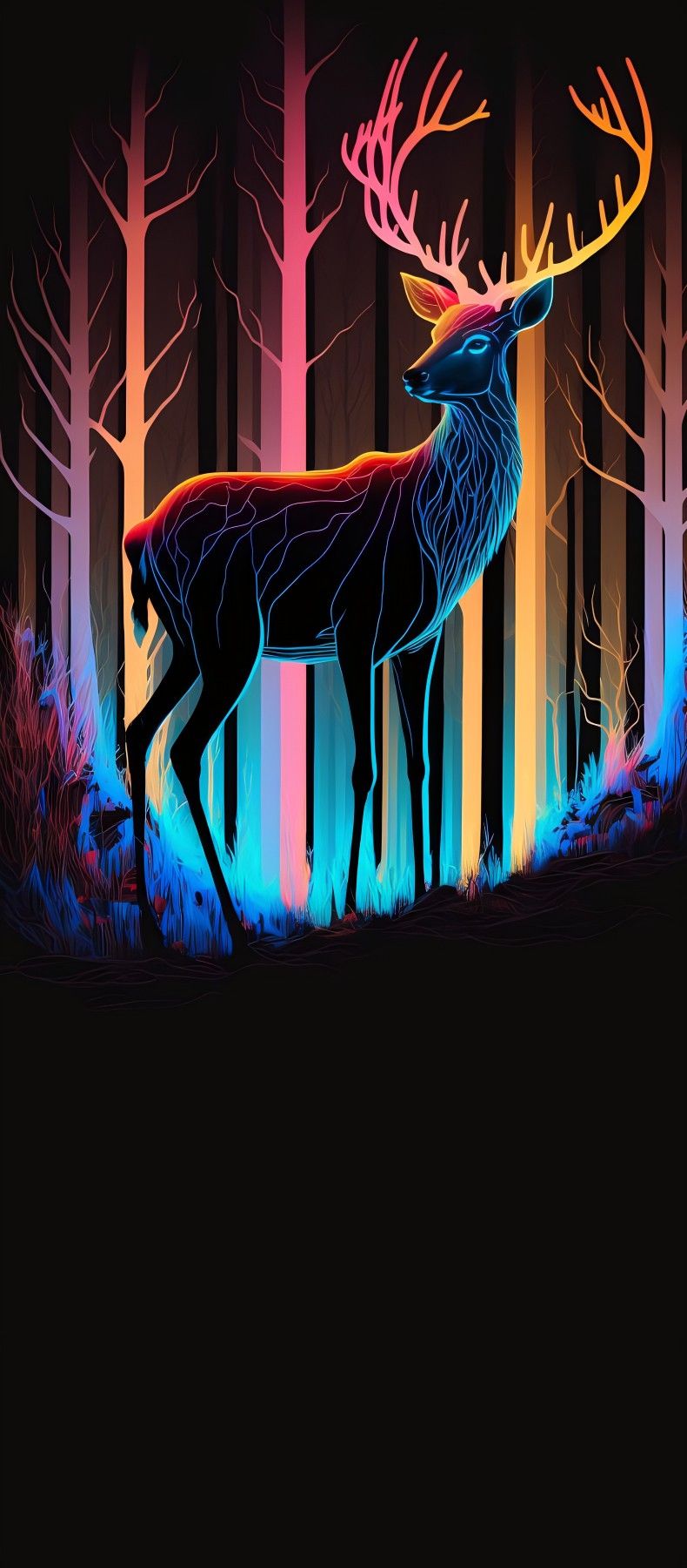 Neon 2. Deer wallpaper, Glitch wallpaper, Art wallpaper