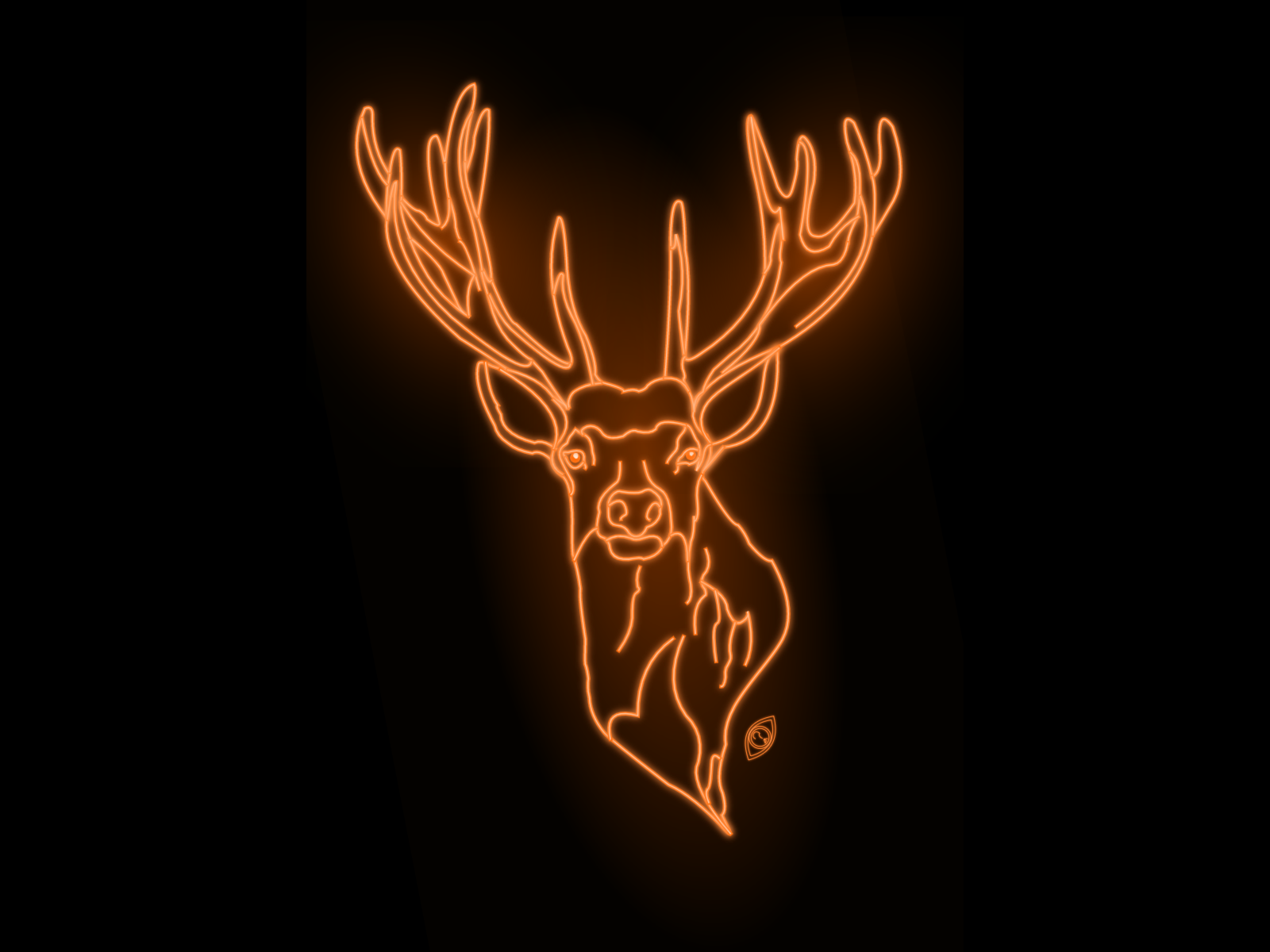 Neon Deer Wallpaper by Luis Angeles ✪‌