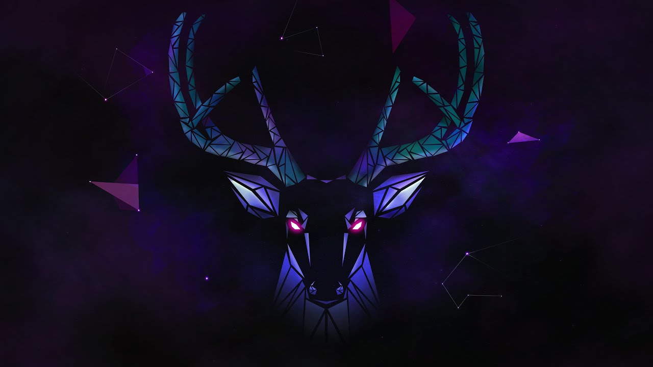 Art Of Minimal Techno Neon Deer By Patrick Slayer