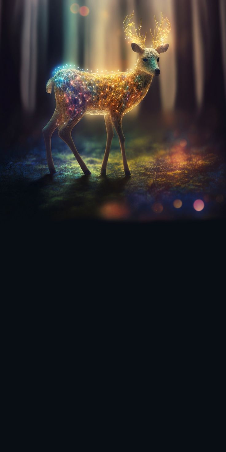 Neon deer. Cute owls wallpaper, Deer wallpaper, iPhone wallpaper video