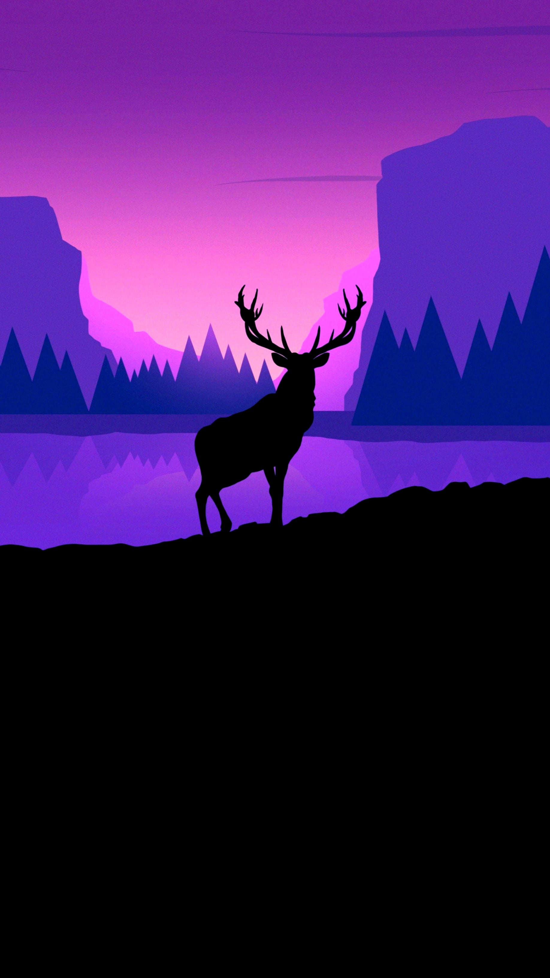 Beautiful Amoled Dear neon type wallpaper [1836x3264]