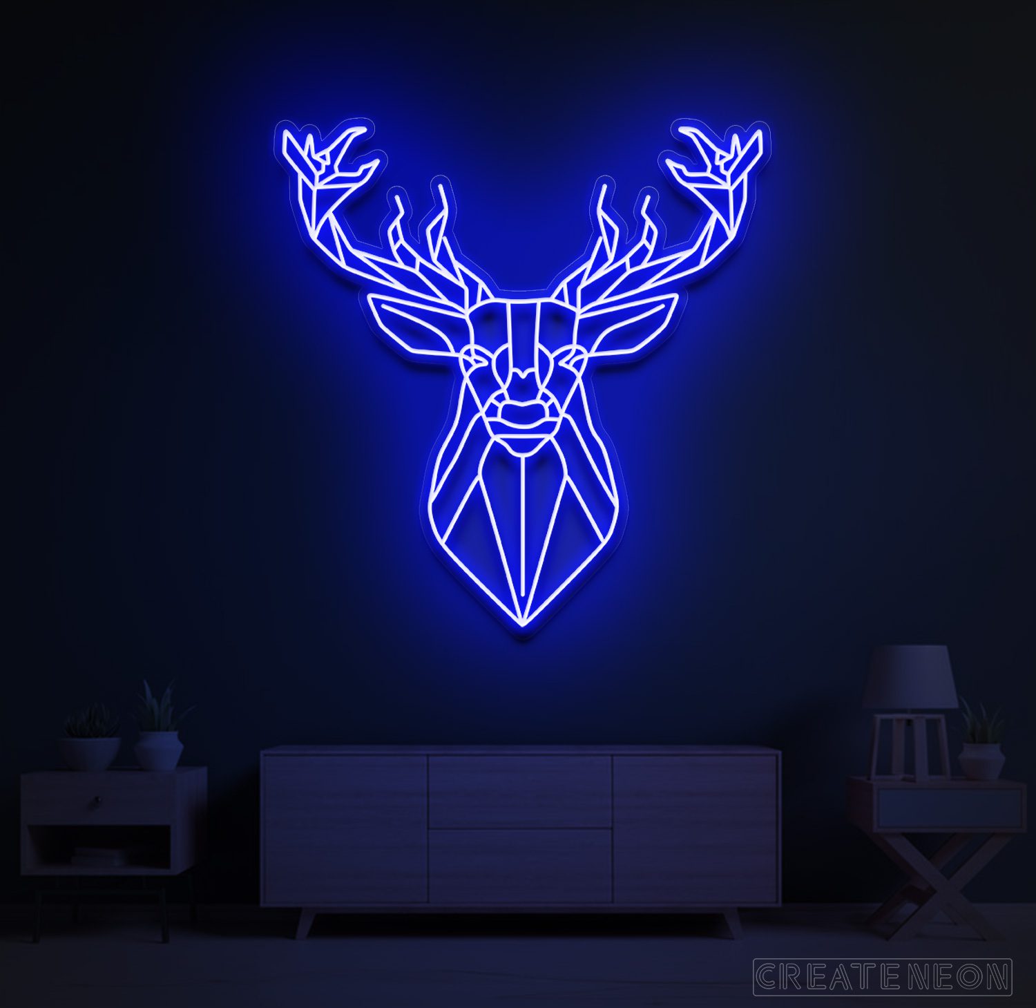 Deer Head Neon Sign Unique & realistic decoration!. Free