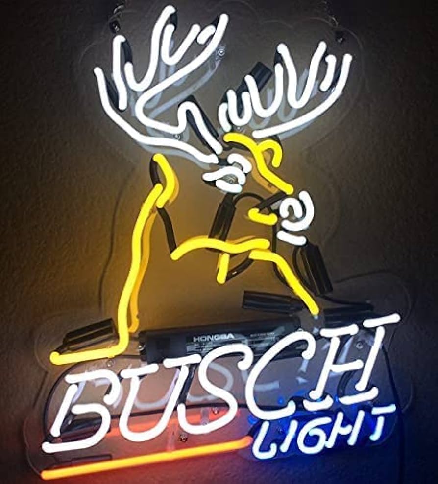 Amazon.com, Shipping from US, 20x16 for Buschs Deer Neon Signs with Real Neon Glass, Beer Bar Pub, Grass Wall Neon Sign for Birthday Party, Decorative Light (Deer, RT120), Tools