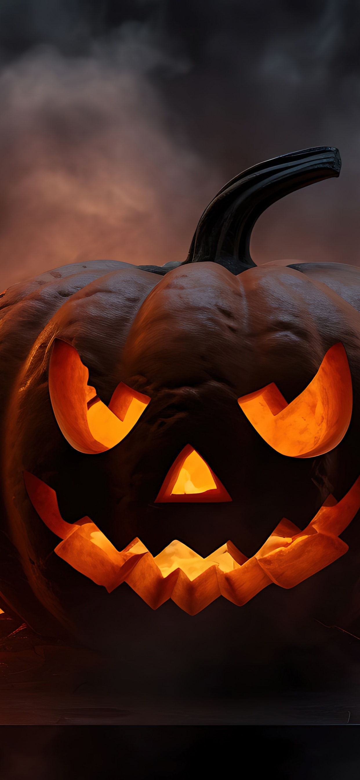 Halloween pumpkin Wallpaper 4K, Fire, AI art, Scary, 5K