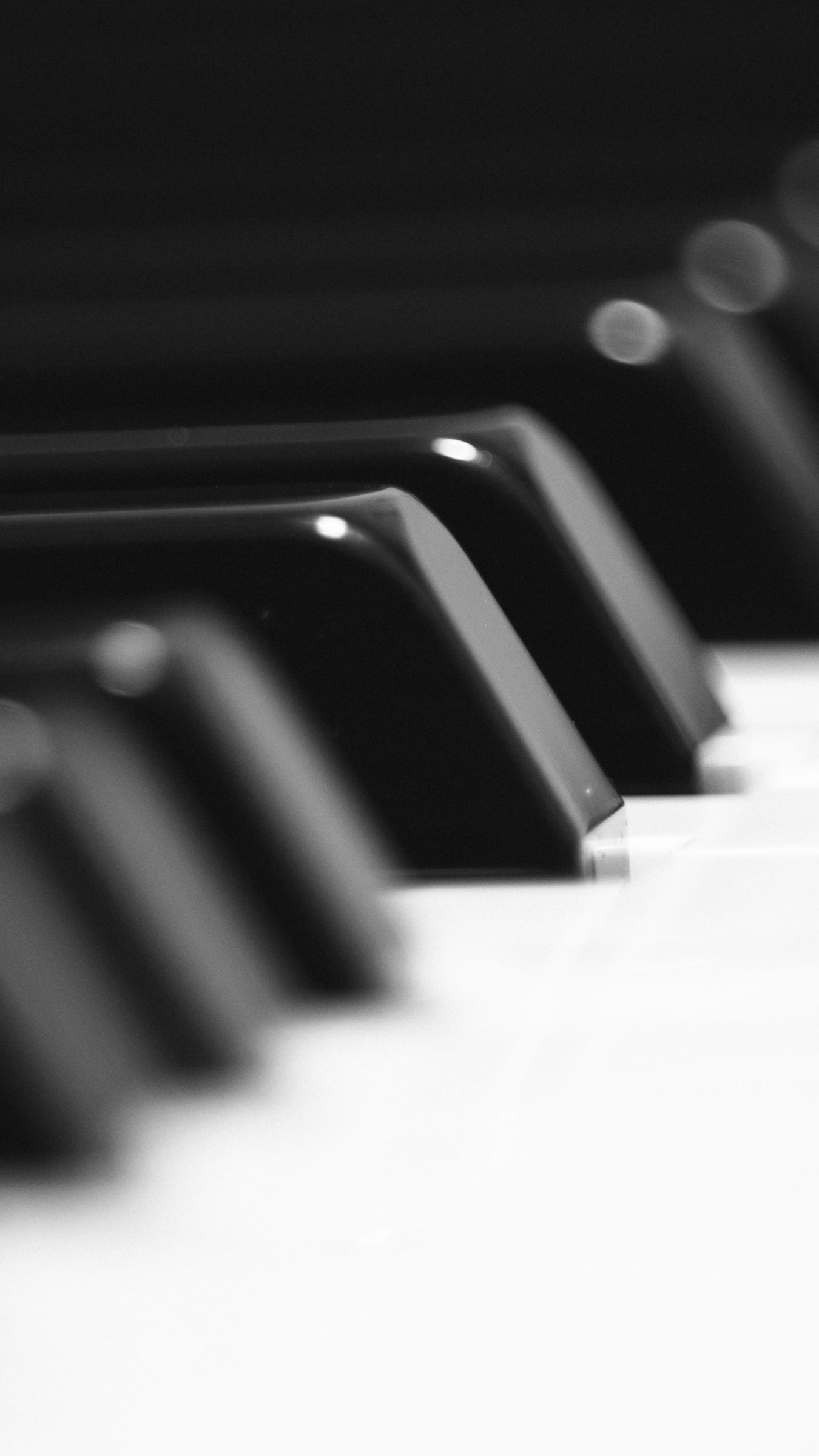 Download wallpaper 1350x2400 piano, keys, musical instrument, black, white iphone 8+/7+/6s+/for parallax HD background