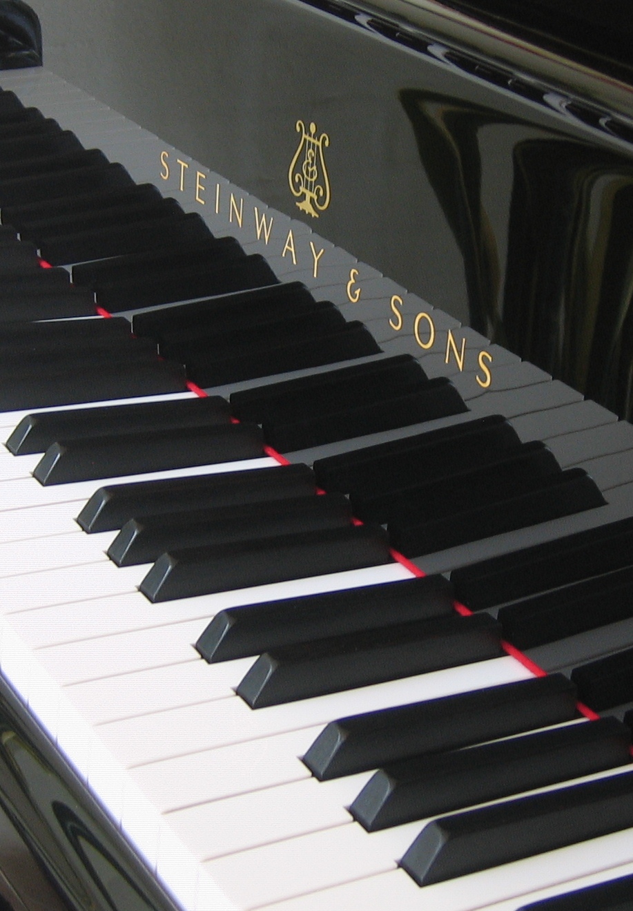 Keyboard of grand piano & Sons (Hamburg factory)