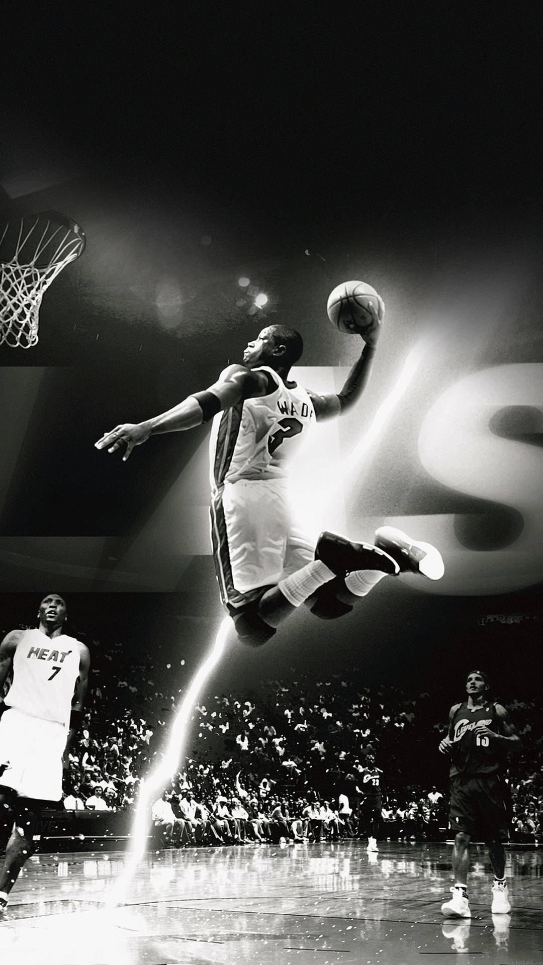 Download NBA iPhone Dwyane Wade Miami Heat Dunk Wallpaper