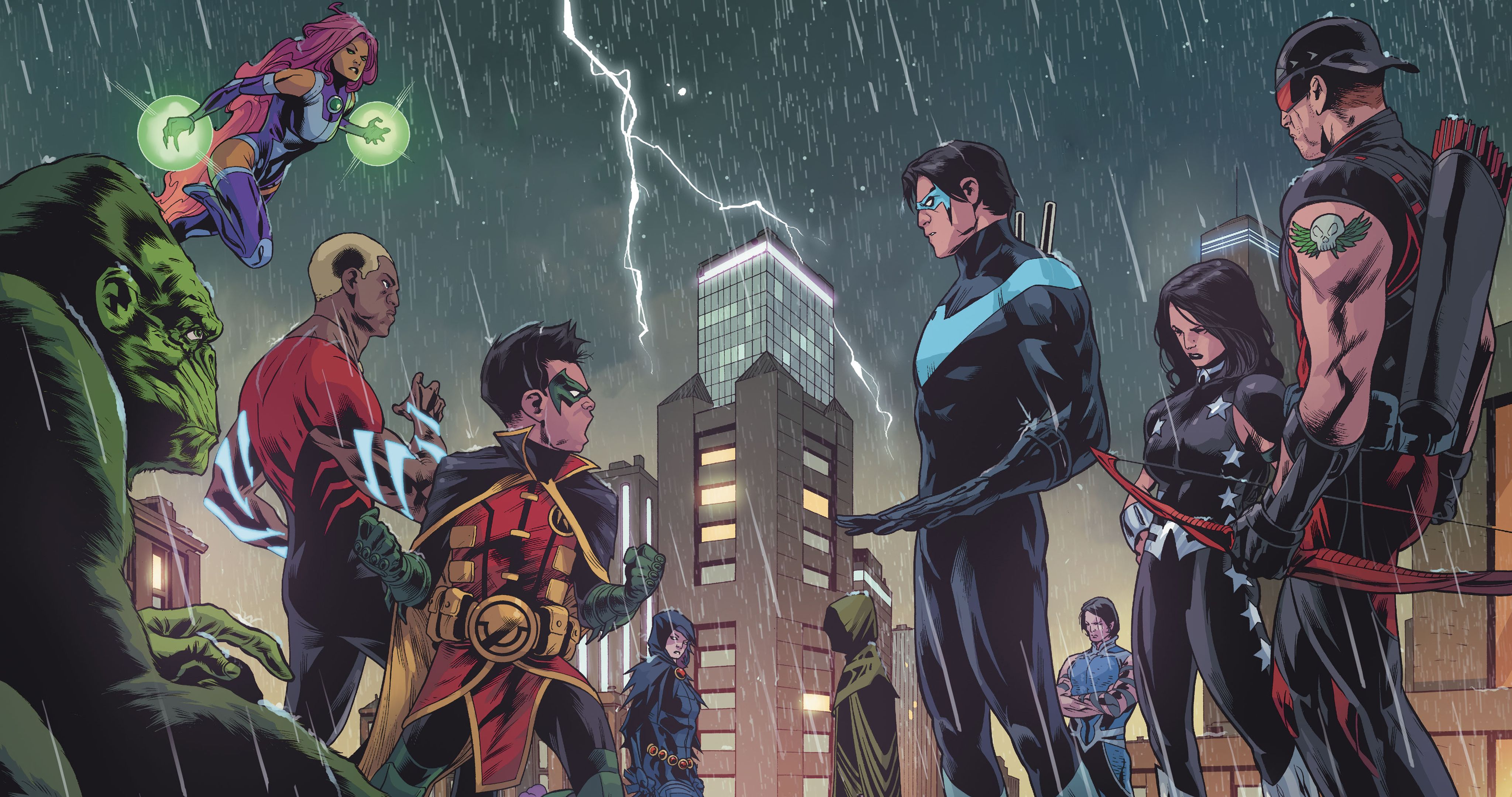 Teen Titans Unite: Epic 4K Comic Wallpaper in Ultra HD