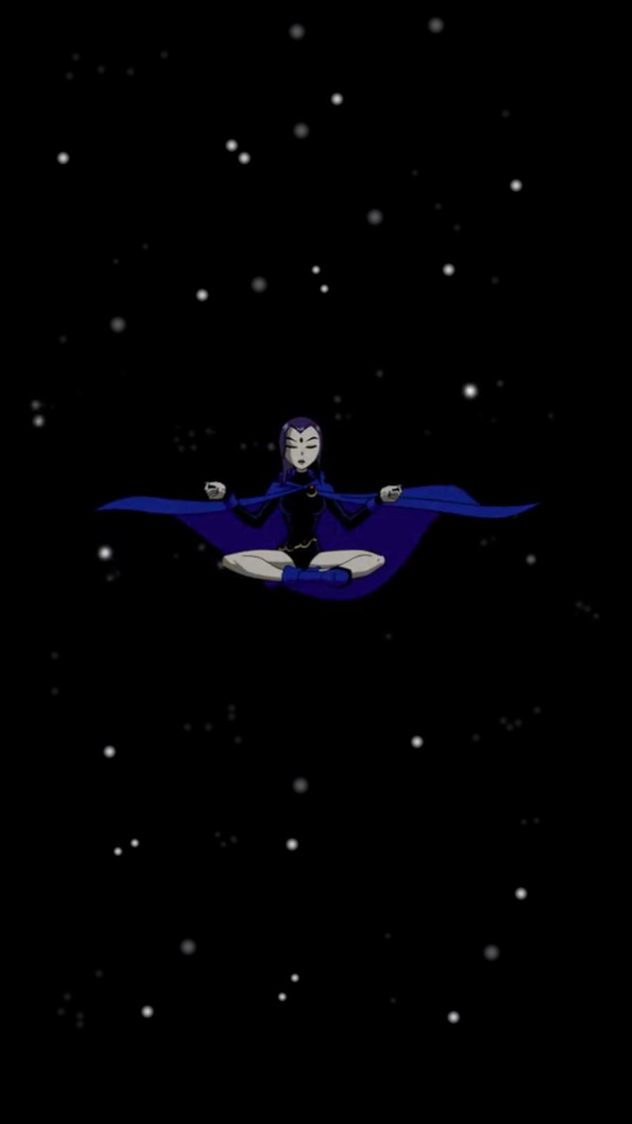 I made a “raven meditating” wallpaper (n2)