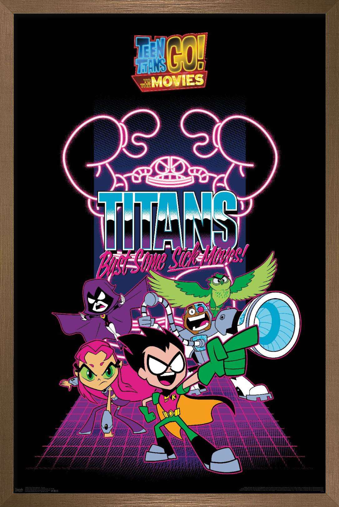 DC Comics Movie Titans Go! To The Movies Wall Poster, 14.725 x 22.375, Framed