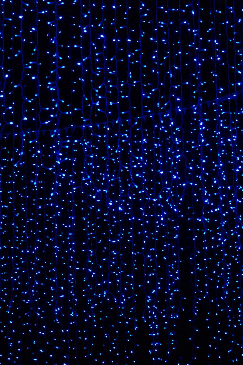 Download Wallpaper 800x1200 Garland, Light, Neon, Decoration, Glow, Blue Iphone 4s 4 For Parallax HD Background