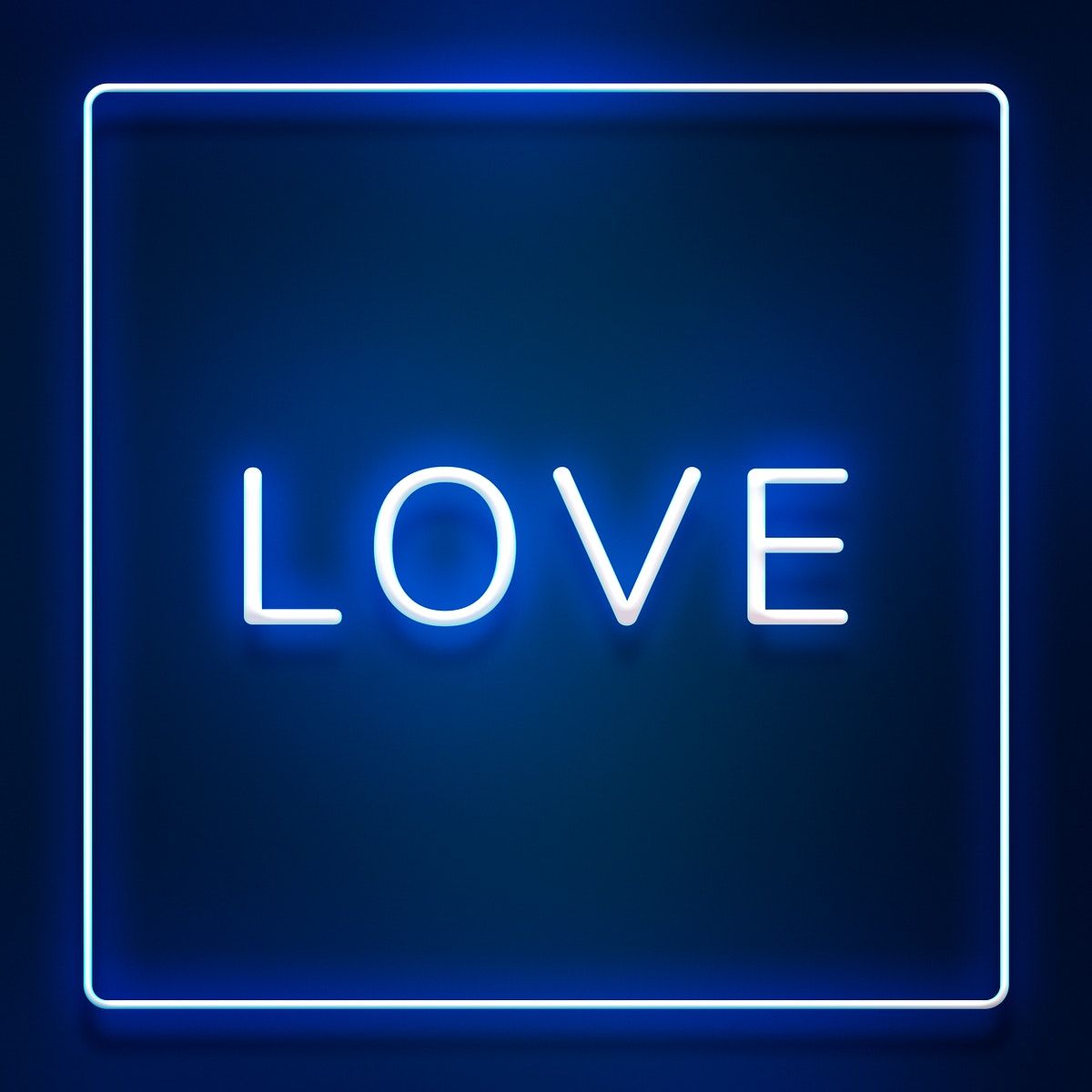 Download free image of Glowing LOVE neon typography on a blue background by Hein about frame, gradient, instagram, n. Neon typography, Blue wallpaper iphone, Neon