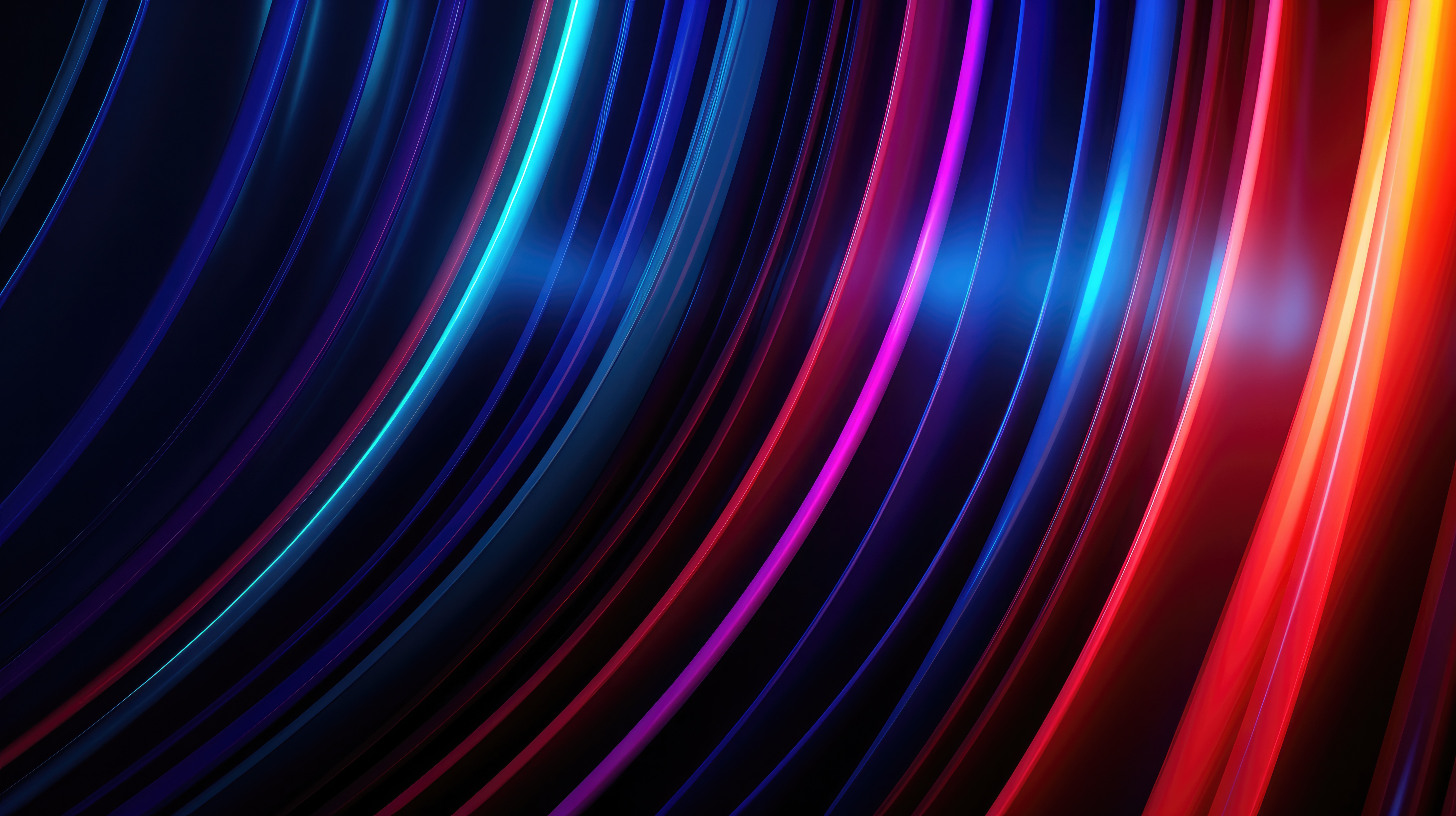 Abstract Neon Glowing Stripes Free