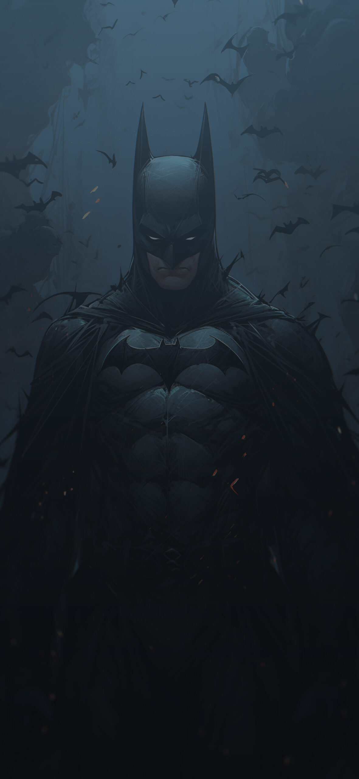 DC Comics Batman & Bats Dark Wallpaper