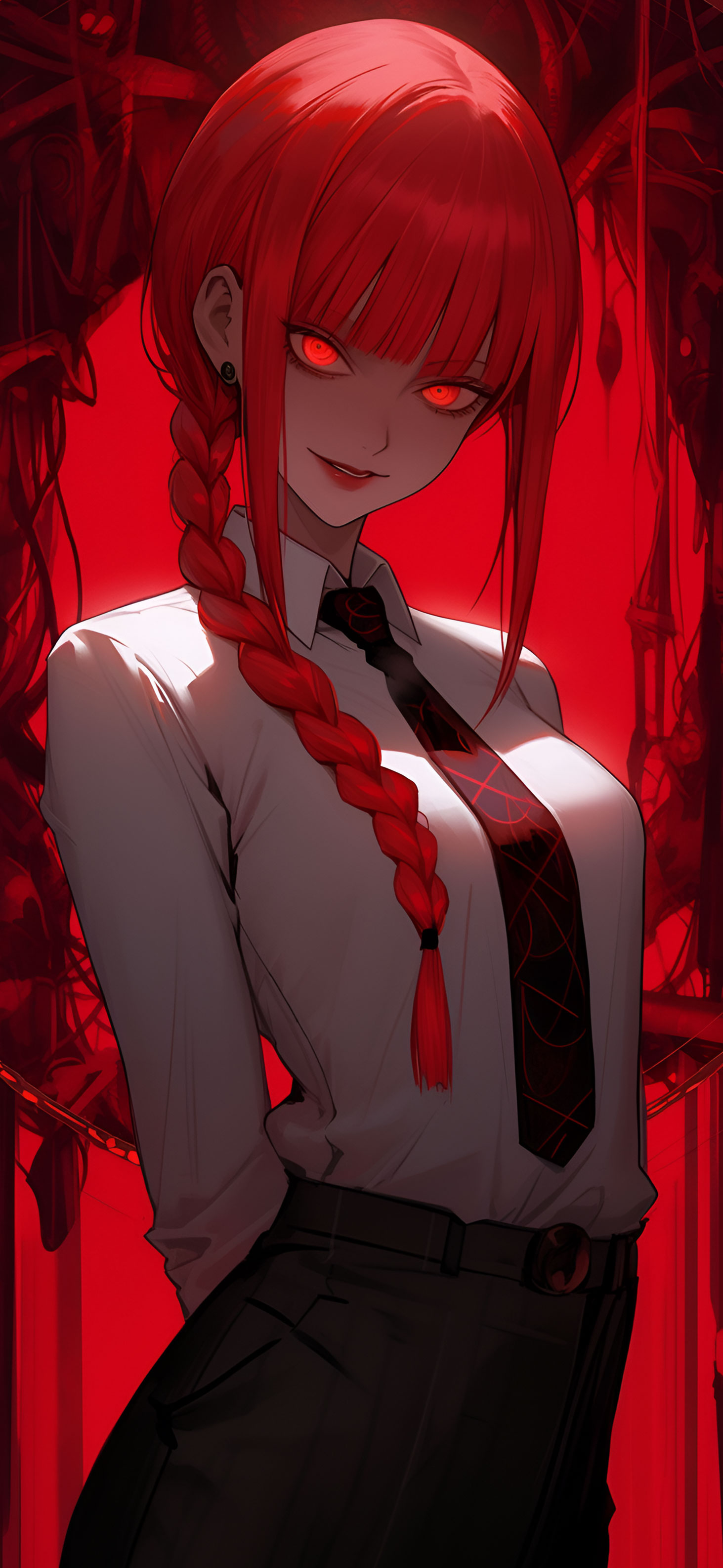 Chainsaw Man Makima Red Wallpaper Wallpaper iPhone