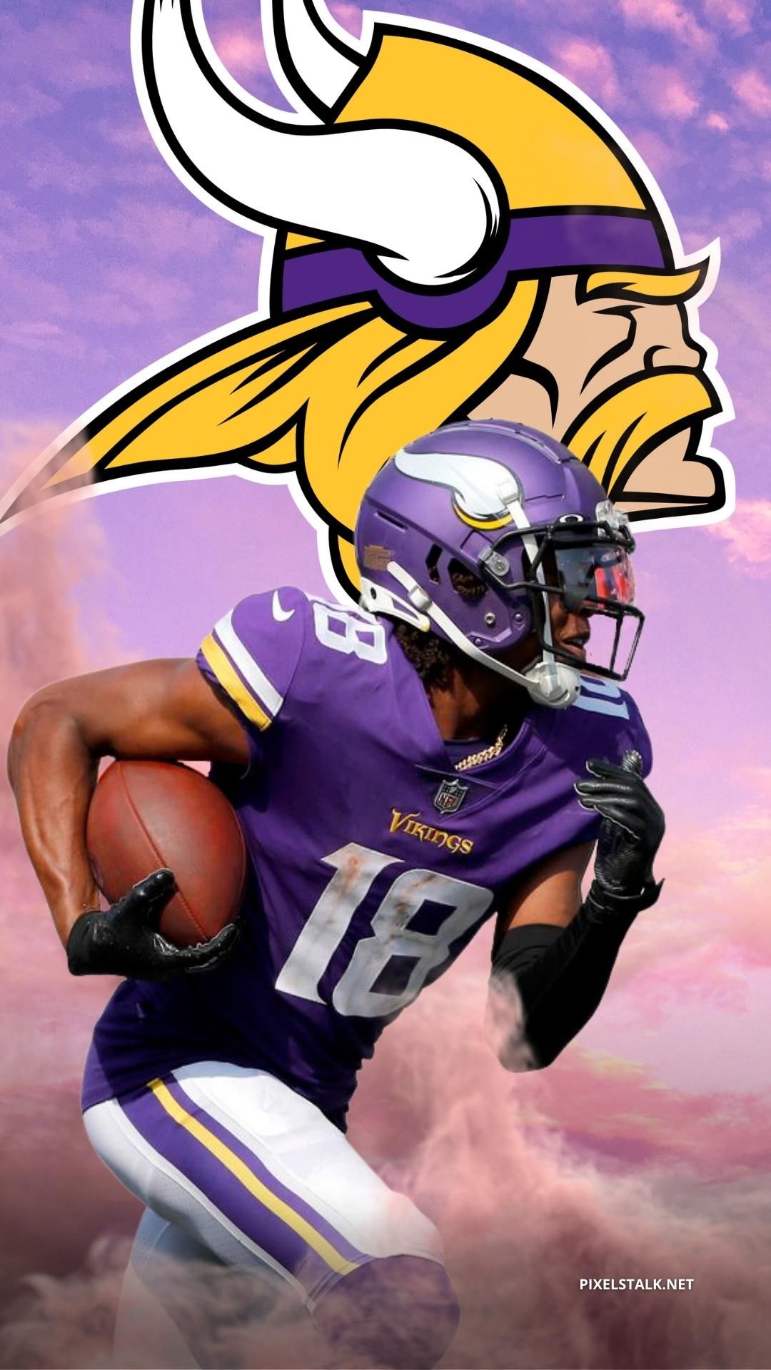 Justin Jefferson Background Explore more American, Football, Justin Jefferson, Justin Joshua Jefferson, M. Jefferson, Football wallpaper, National football league