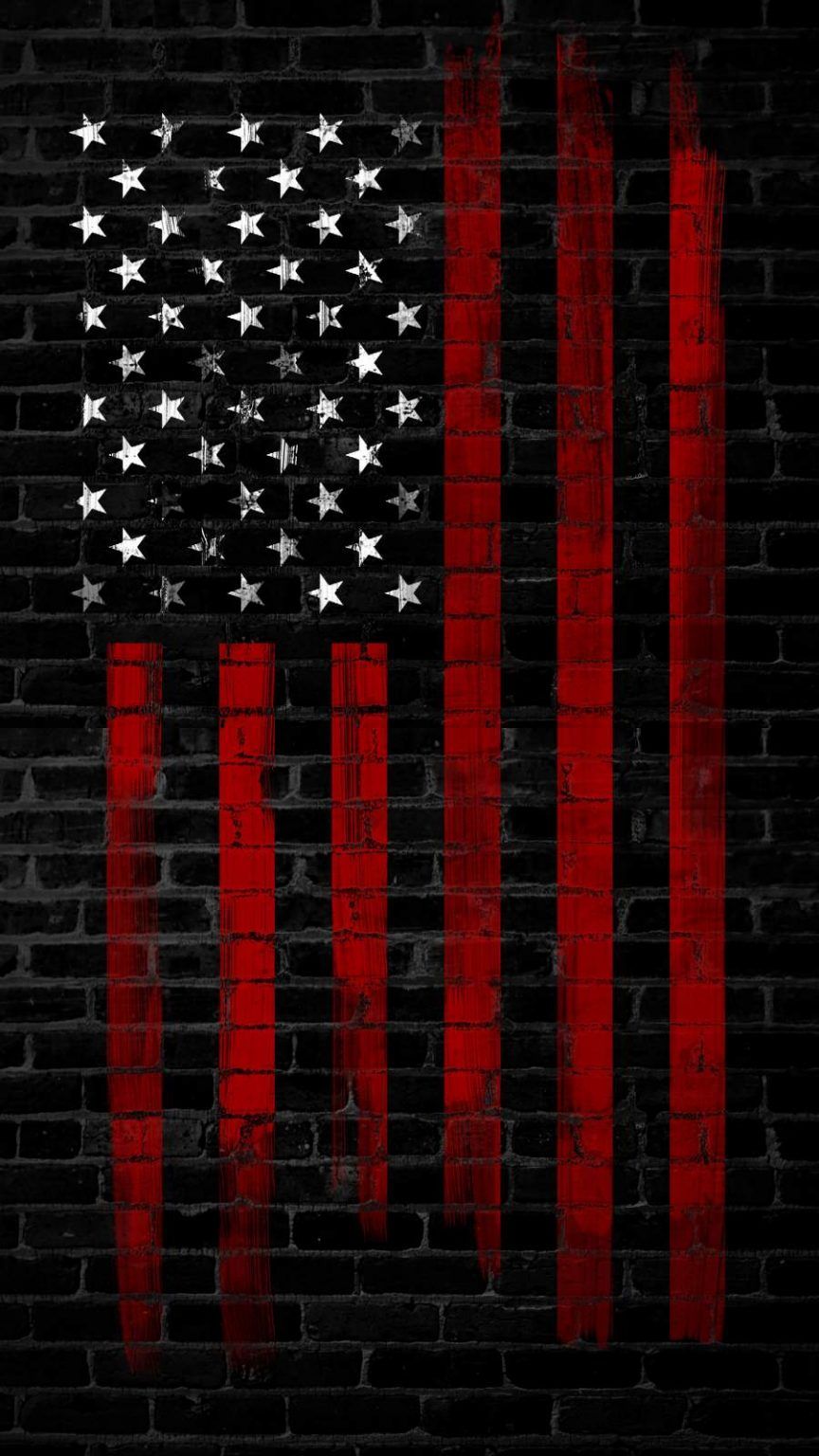 Dark American Flag iPhone Wallpaper