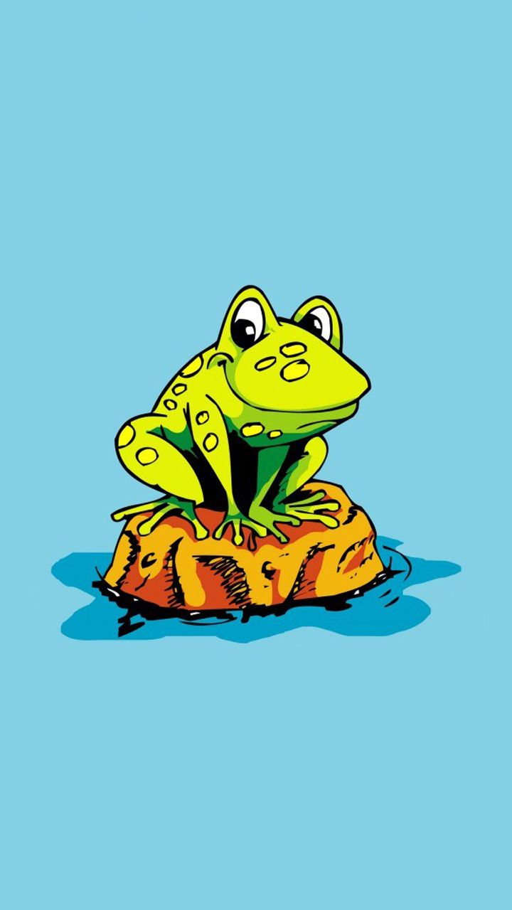 Frog background #cartoon iPhone Wallpaper. Frog wallpaper, Cute frogs, Animal wallpaper
