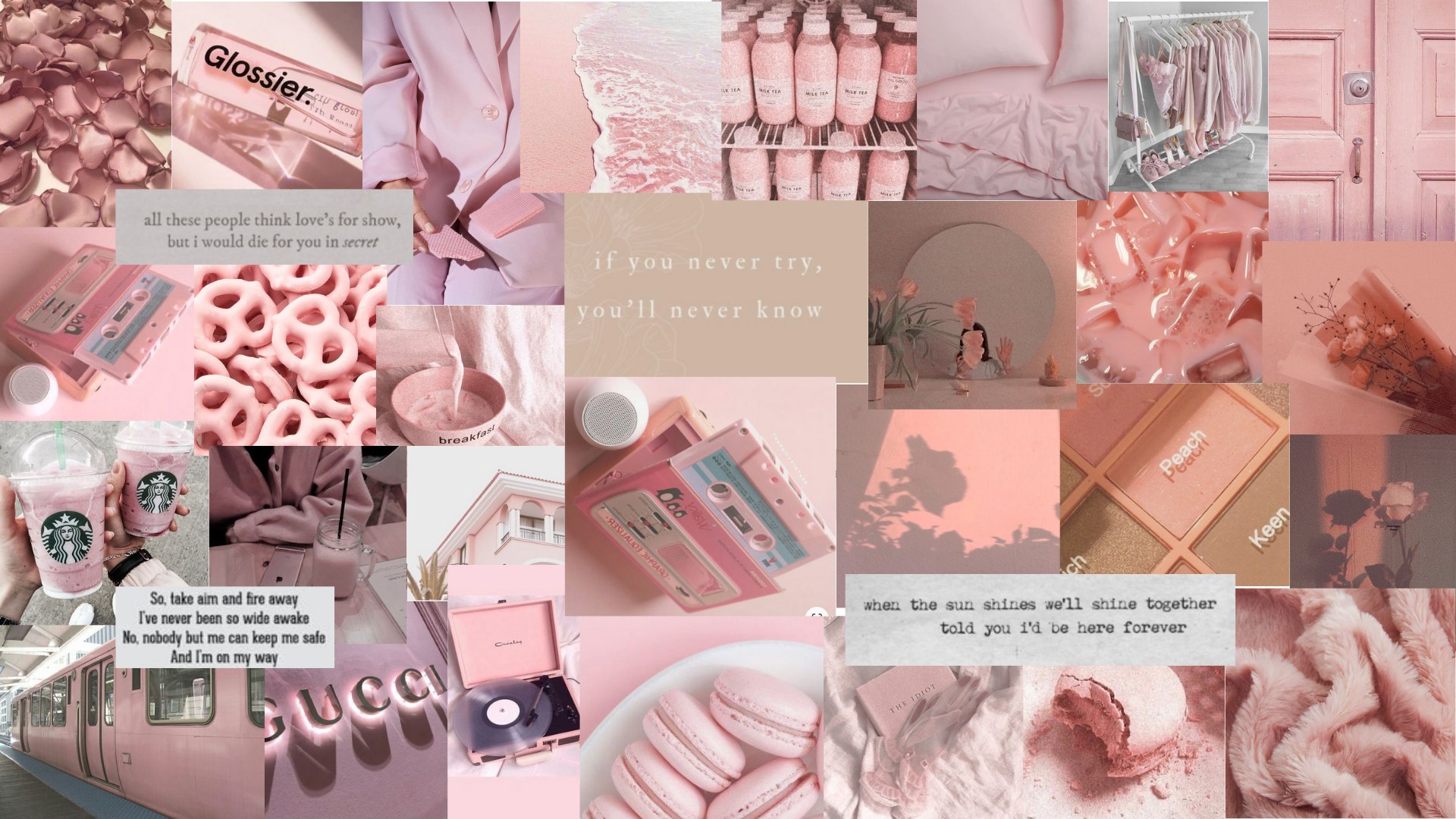 pink aesthetic laptop wallpaper. Pink wallpaper laptop, Pink wallpaper pc, Pink collages aesthetic