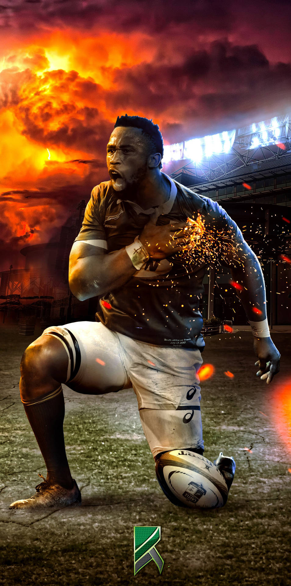 Download Siya Kolisi Springbok Rugby Wallpaper