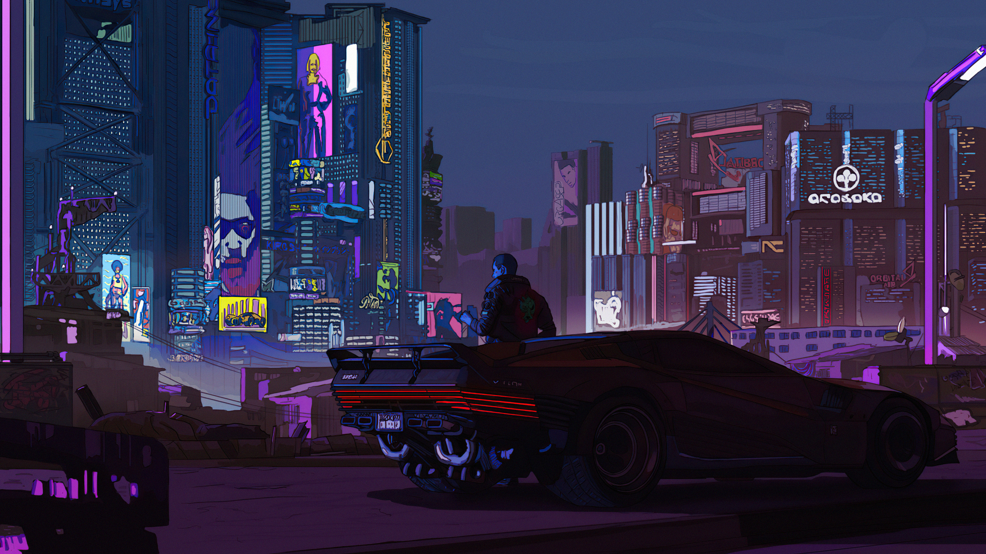 Night City Boy Cyberpunk 2077 HD Wallpaper