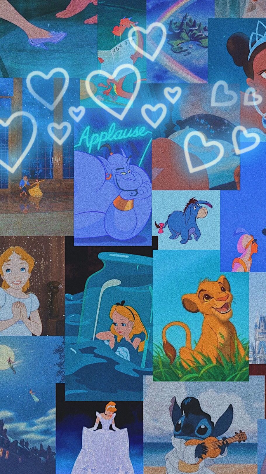 Disney aesthetic wallpaper blue. Disney wallpaper, Disney collage, Vintage disney poster