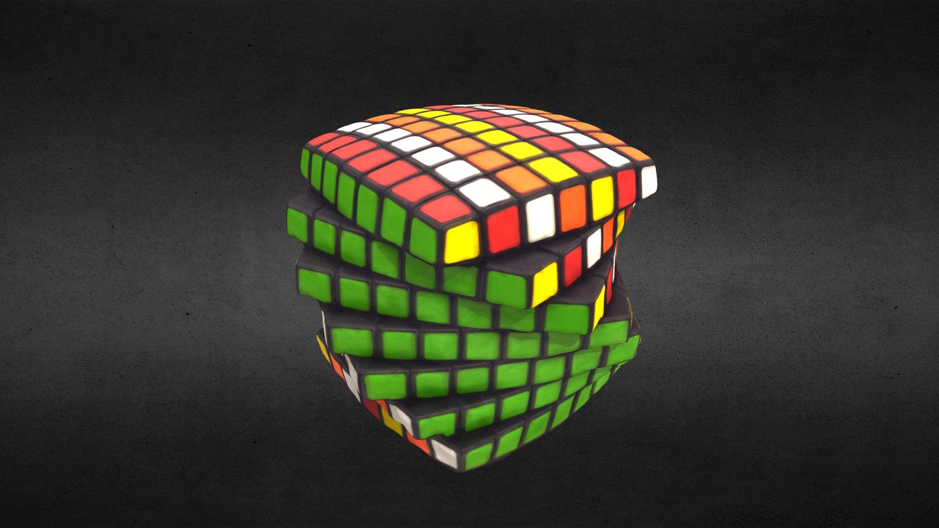Rubik's Cube 7x7 model by lisa3D [75a4ed4]