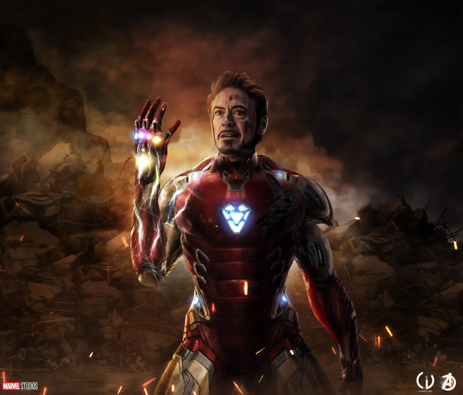 Download Iron Man Snap 4k Marvel iPhone Wallpaper