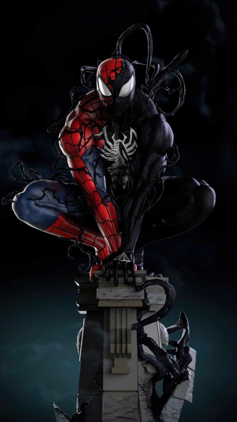Spiderman Artwork Wallpaper, iPhone Wallpaper. Symbiote spiderman, Spiderman artwork, Marvel spiderman art