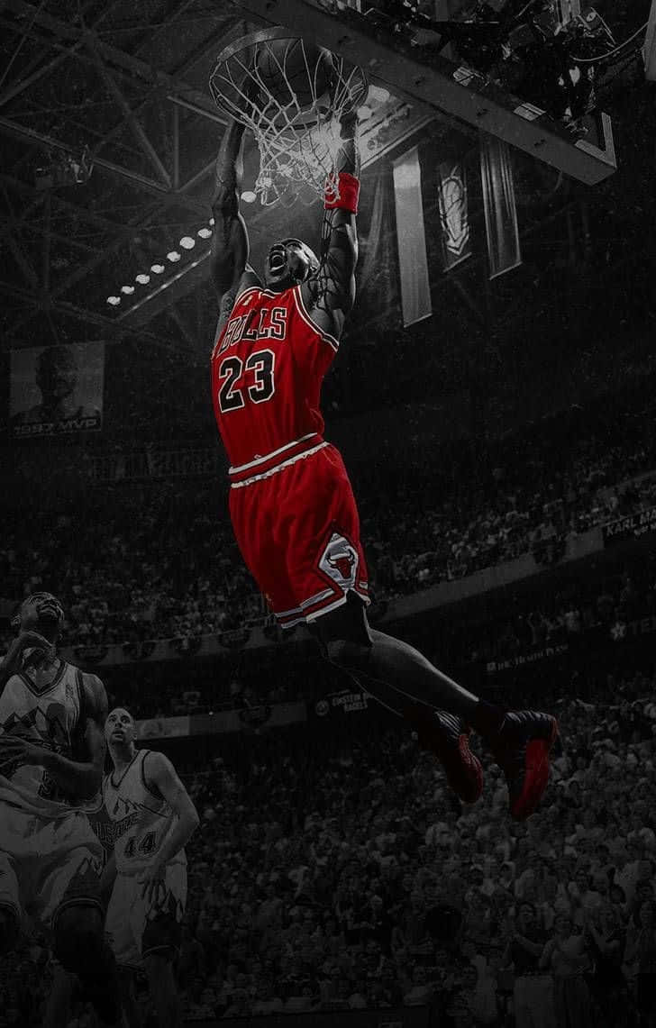 Download Basketball Michael Jordan Slam Dunk Wallpaper