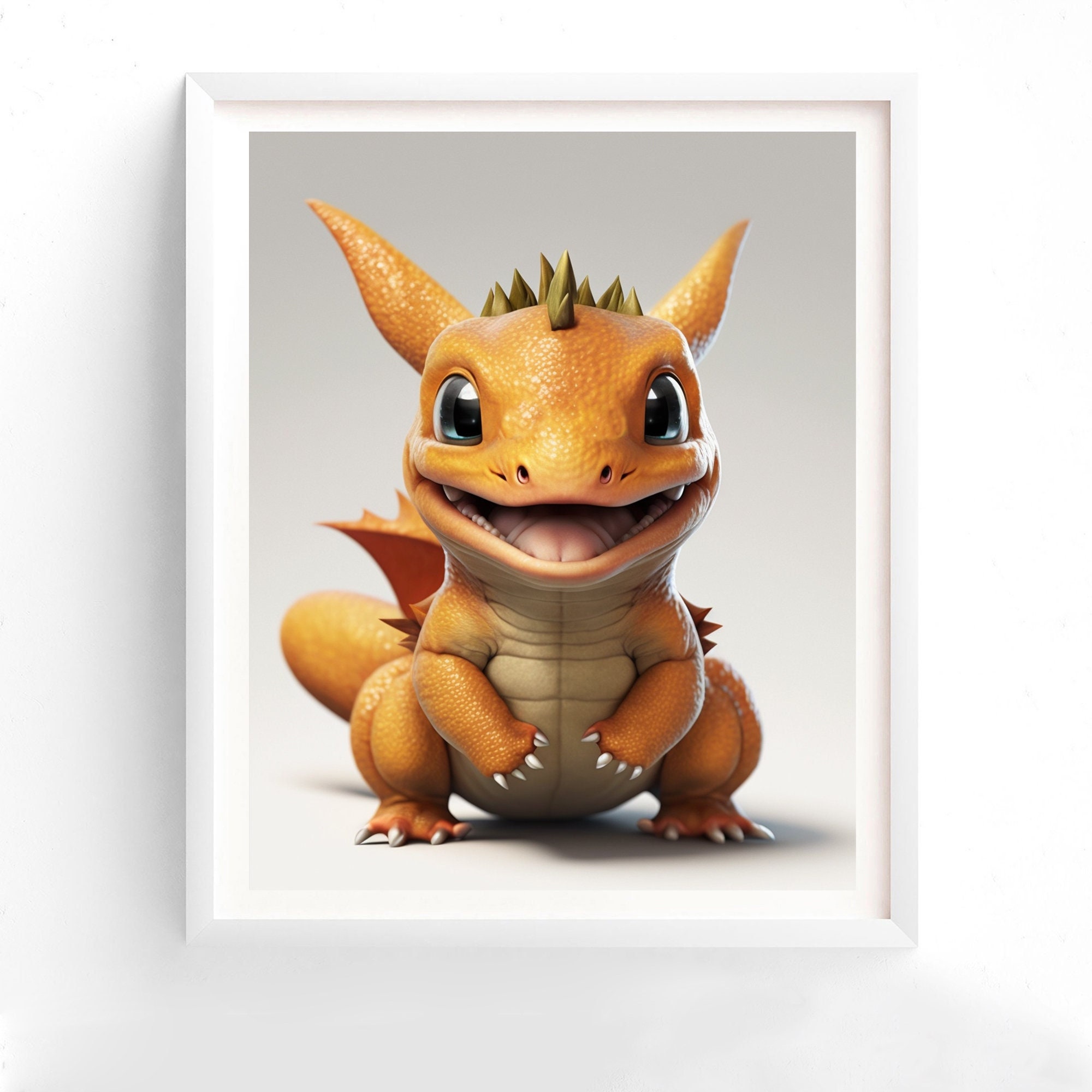 Ai Generated Charizard Print Pokemon Gaming Decor Baby