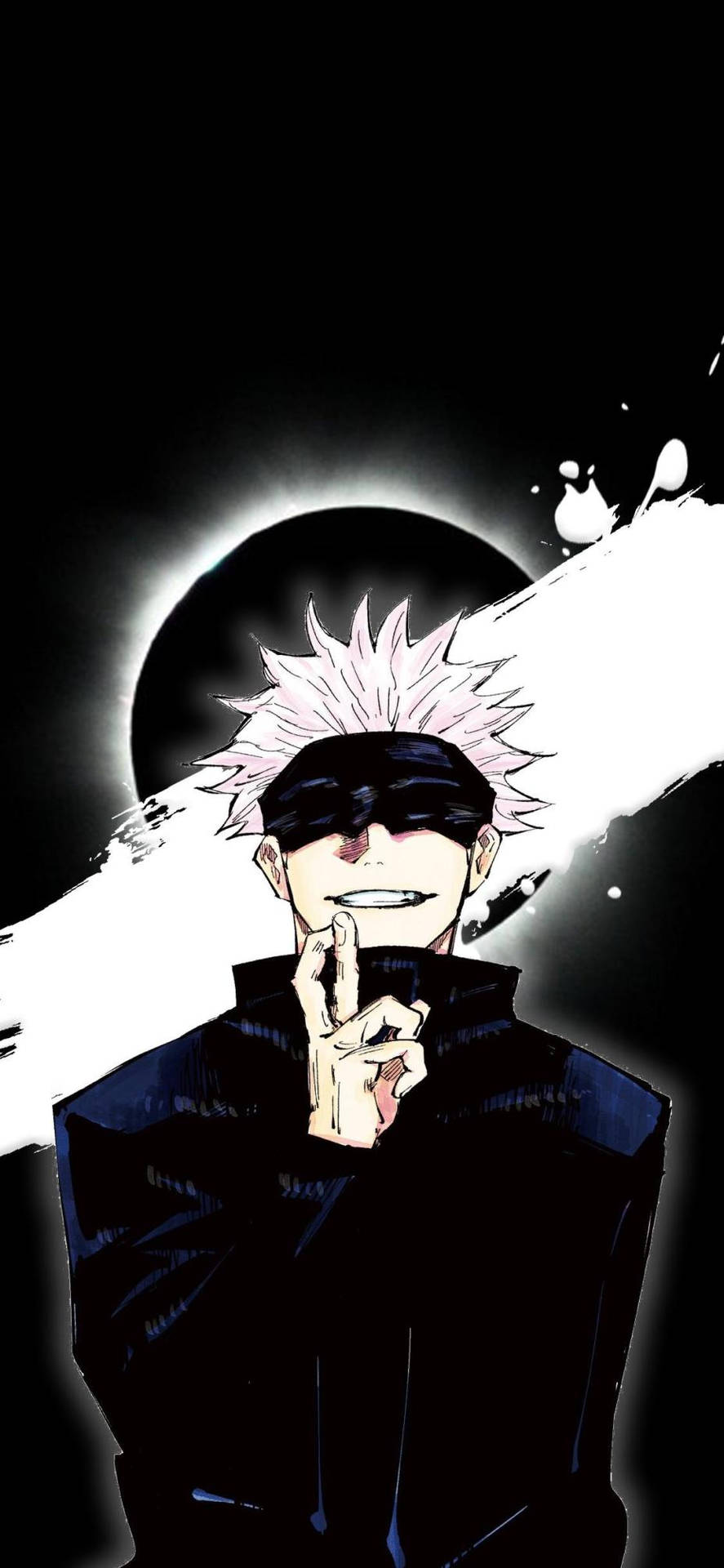 Download Elegantly Designed Satoru Gojo Moon Fanart Kaisen Phone Wallpaper Wallpaper