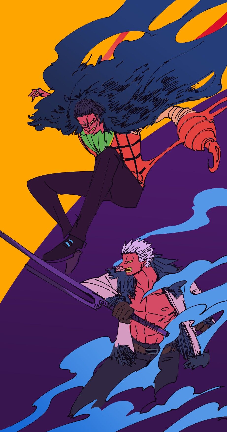 Crocodile and Smoker. One piece comic, One piece wallpaper iphone, One piece drawing