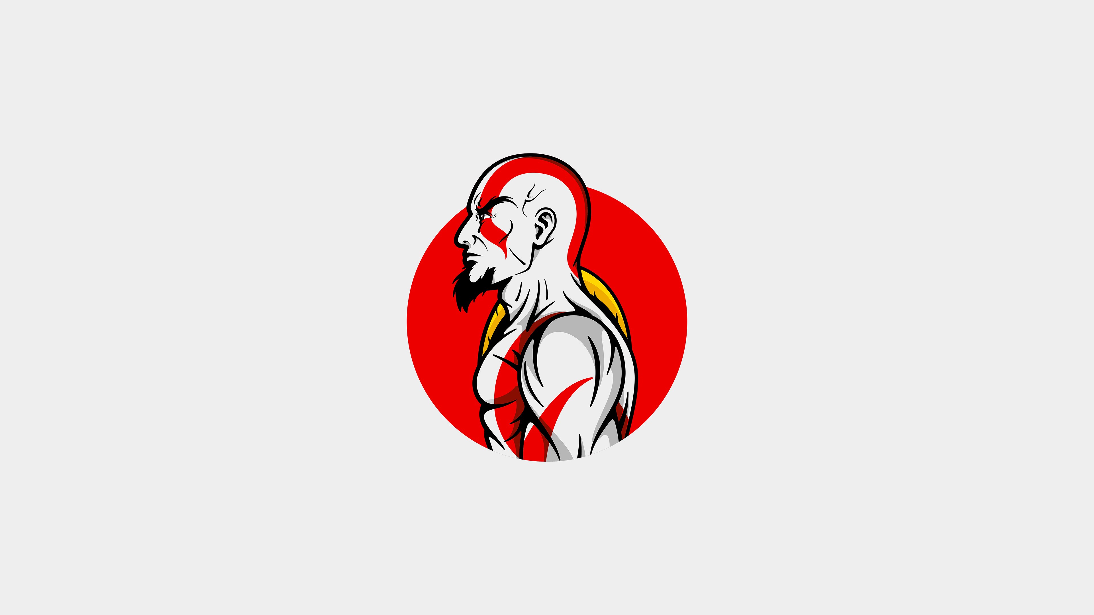 Wallpaper / kratos, games, minimalism, minimalist, hd, 4k, artist, artwork, digital art, behance, god of war Wallpaper